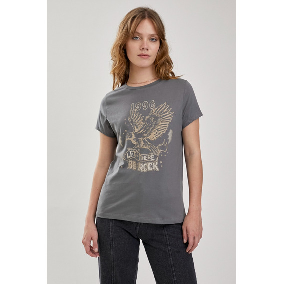 Remera Estampada Aguila Gris Rimmel