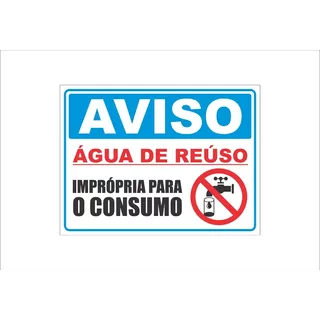 Placa Pvc_20x15 - Água De Reuso