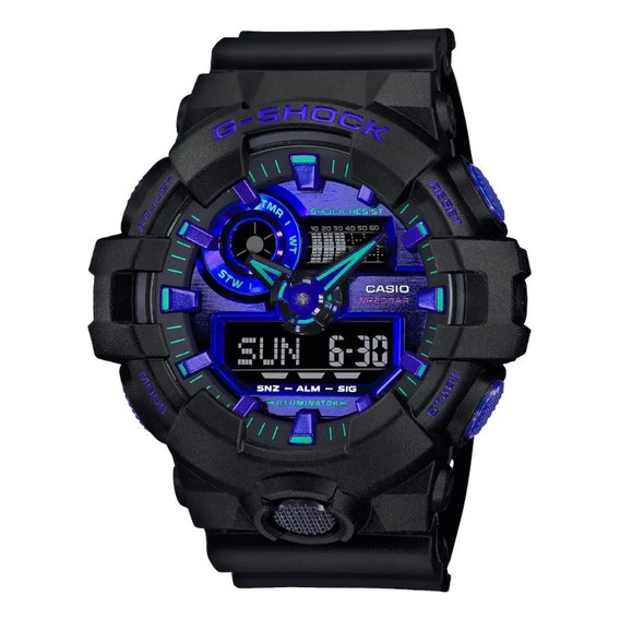 Reloj Casio G-shock Analogico Hombre Ga-700ar-1acr Color de la correa GA-700VB-1ACR