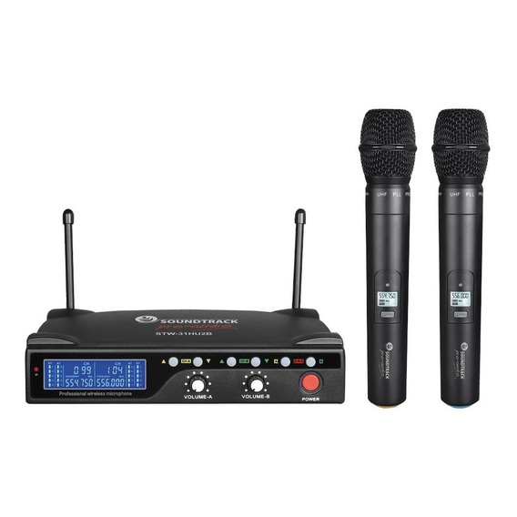 Microfono Uhf Frec Variable Soundtrack Stw 31hu2 Abregoaudio Color Negro