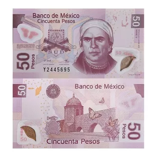 Billete 50 Pesos Morelos Polímero Familia F Mariposa Chica