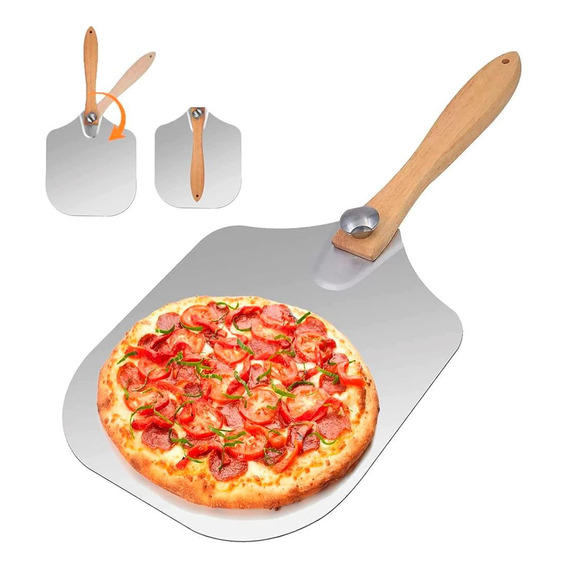 Pala Para Pizza En Acero Mango Plegable Horno Pizzas Pan 