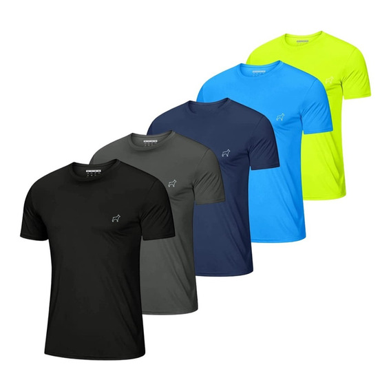 Kit 5 Camiseta Masculina Dry Fit  Academia Esportes Slim Fit
