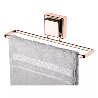 Porta Toalha Rosto Banheiro Lavabo Ventosa Rose Gold Sem Fur