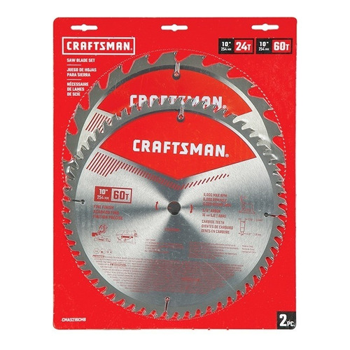 Disco De Corte Madera Craftsman 10puLG (2pzs)