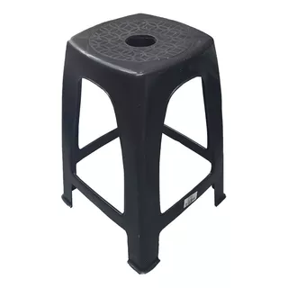 Banco Banqueta Negra Pvc 48cm Alto