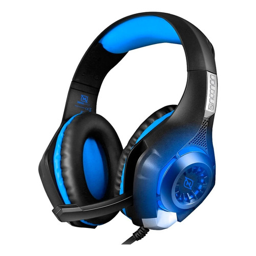 Audifonos Diadema Gamer Headset Xbox One S X Ps4 Nintendo Switch Necnon Con Adaptador Para Pc Color Azul