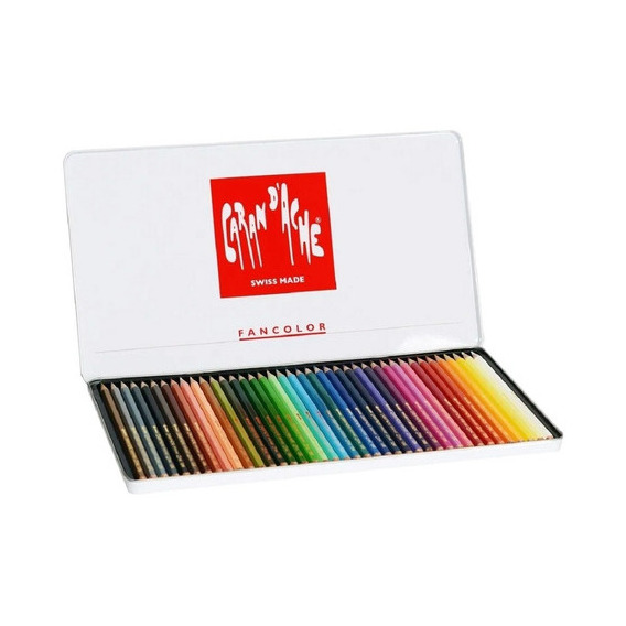 Lápices Acuarelables Caran D'ache Fancolor Lata X 40