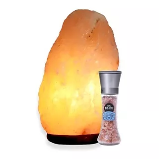 Lámpara De Sal Del Himalaya 2-3 Kg + Molinillo 200 Gramos