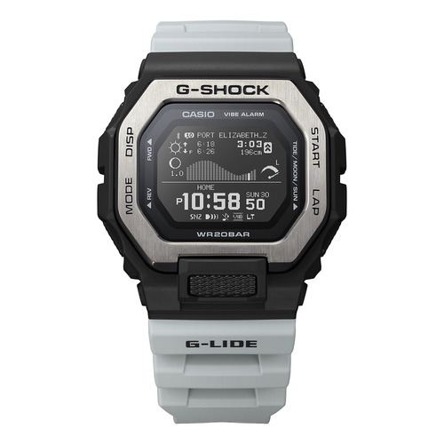 Reloj G-shock Casio Gbx-100tt-8d Color de la correa Gris Color del bisel Negro Color del fondo Negro