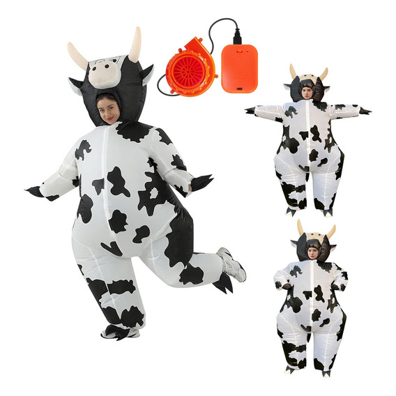 Disfraz Inflable De Vaca De Fiesta Para Mujer Divertido Disfraz Inflable Para Fiesta De Cosplay Festival Disfraz De Halloween Para Adultos 160-190cm