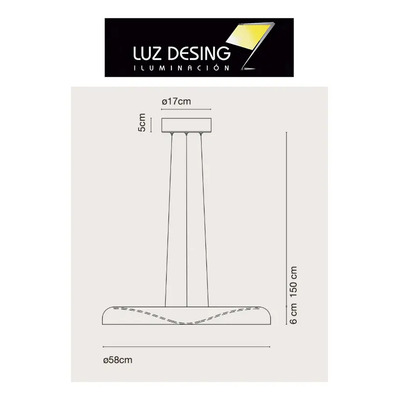 Lampara Colgante Gota Oliva 58cm Diseño Minimalista Mmo Oliva