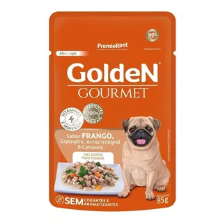 Alimento Umido Golden Gourmet Cães A.d P.p Frango Arroz 85g