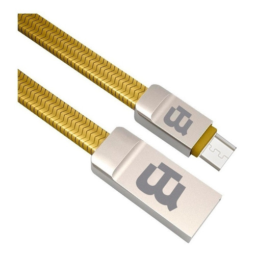 Cable Blackpcs Zinc V8 Oro 100 Cm 2.1a Cagmz-3 /v /vc Color Dorado