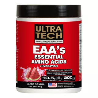 Eaa's Aminoacidos Esenciales Ultra Tech X 360 Gr Sabor Sandía