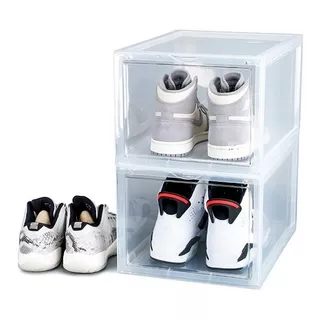 4 Caixas Organizadora De Plástico Para Sapato Tênis Sneakers