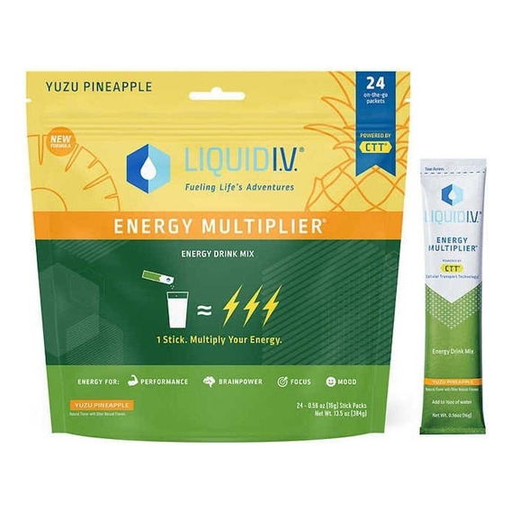 Liquid I.v. Energy Multiplier Sabor Yuzu Pineapple 24 Pack