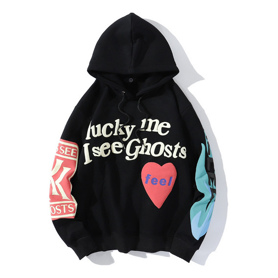 Sudadera Con Capucha Kanye Lucky Me I See Ghost Moda Hip Hop