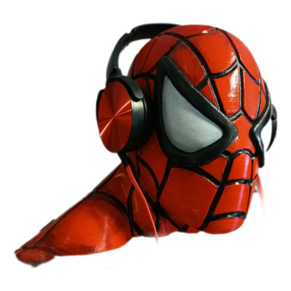 Soporte Auriculares Cabeza Spiderman Hombre Araña 