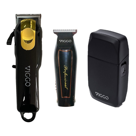 Set Viggo Maquina Cortar Pelo + Trimmer + Shaver 