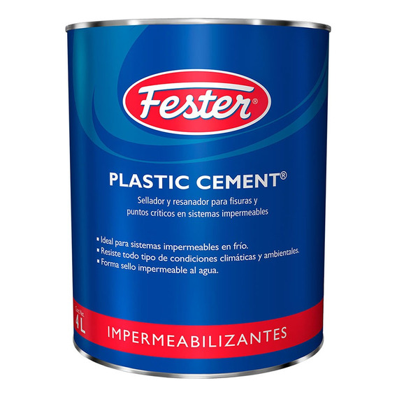 Sellador Y Resanador Para Fisuras Fester Plastic Cement 4l