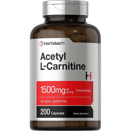 Acetyl L- Carnitine Carnitina 1500mg 200 Capsulas Horbaach 