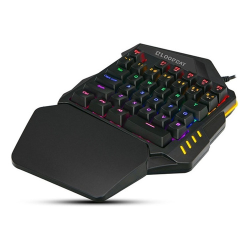 Teclado Gamer Pro G94 Rgb Con Macros 35 Teclas De Una Mano Color del teclado Negro