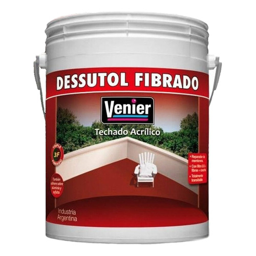 Dessutol Triple Fibrado Techos Impermeabilizante 5kg Pintumm Color Blanco