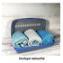 Toalla Microfibra Set De 3 Fitnics 100x30 Ejercicio +estuche Color Azul/gris