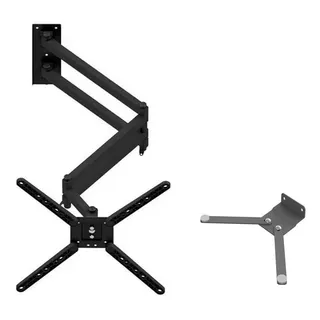 Suporte Tv Braço Longo 90cm Articulado + Bandeja P Receptor