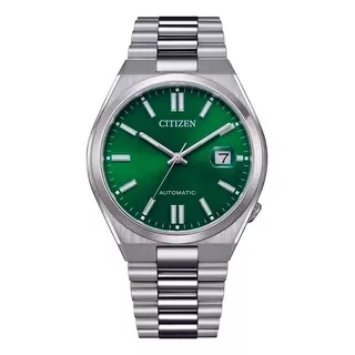 Reloj Citizen Sport Luxury Nj0150-56x Para Hombre Tsuyosa  Verde Color De La Correa Plateado Color Del Bisel Plateado