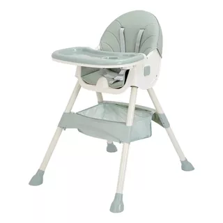 Silla De Comer Para Bebe Rainbow Celine Reclinable 2 Alturas Color Verde Unico