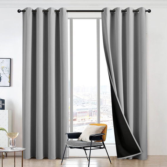 Cortinas Blackout Ventana 132x214cm Dormitorio Sala 1 Pza