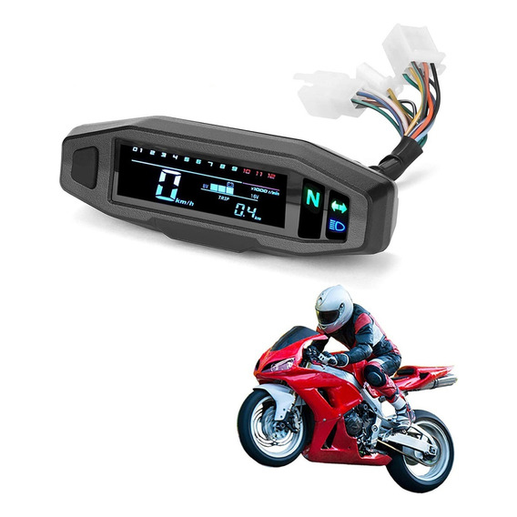 Tablero De Velocímetro Digital Universal Para Motocicletas