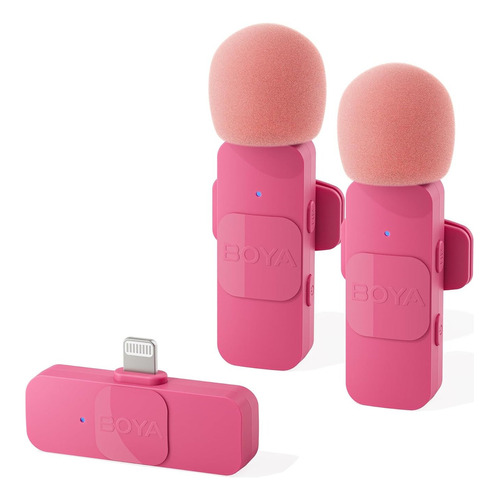 Micrófonos Boya By By-v2 Condensador Omnidireccional Color Rosa Chicle