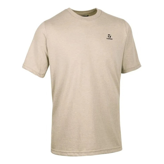 Remera Topper Hombre Basica Beige Humus Melan