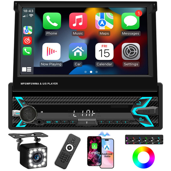 7 Estereo Pantalla Táctil Carplay & Android Auto Inalámbrico