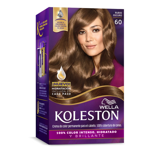 Kit Tinta Wella Professionals  Koleston tono 60 rubio oscuro para cabello