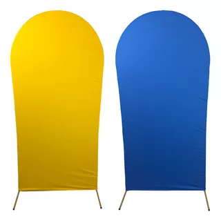 Capa Para Painel Romano Picolé Lisa Versátil 2 Em 1 Duas Cor Cor Amarelo E Azul Personagem Liso