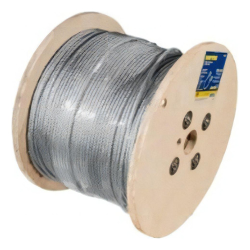 Cable De Acero Con Guardacabo Recubierto De Pvc 1/4 X 75 M