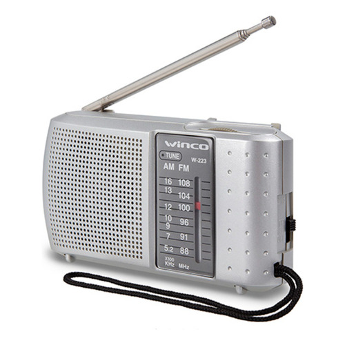 Radio  Winco W223 W223G portátil color plateado