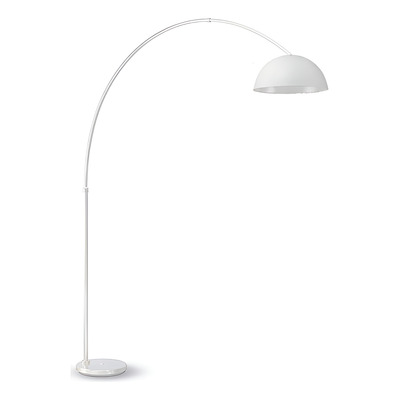 Lampara De Pie Inter Metal Blanco Total 1xe27 Blanco Blanco