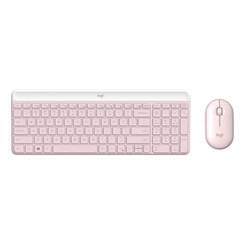 Kit Teclado Mouse Logitech Mk470 Inalambrico Usb 920-011312 Color del mouse Rosa Color del teclado Rosa