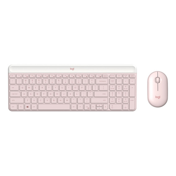 Teclado Logitech + Mouse Mk470 Wireless Slim Usb Rose Color del mouse Rosa Color del teclado Rosa