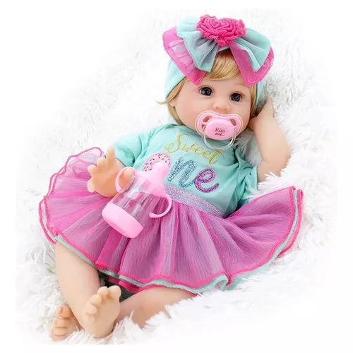 Bebe Reborn Muñeca Real 50 Cm Con Accesorios