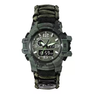 Relogio Pulseira Paracord Sobrevivência Militar Bússola