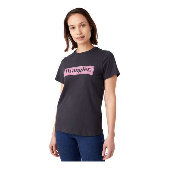 Polera Mujer Round Tee Faded Black