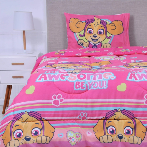 Paw Patrol - Plumon Reversible - Rosa - 1.5 Plaza - Windsor