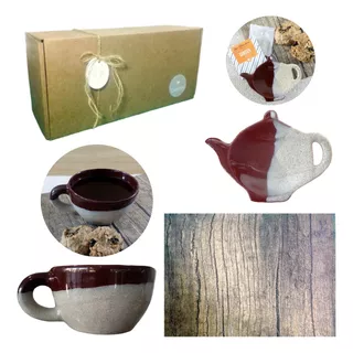 Set Desayuno Taza Cerámica Kit Artesanal Regalo Box Kvjc214