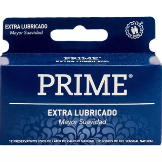 Preservativo De Látex Prime Extra Lubricado X 12 Un